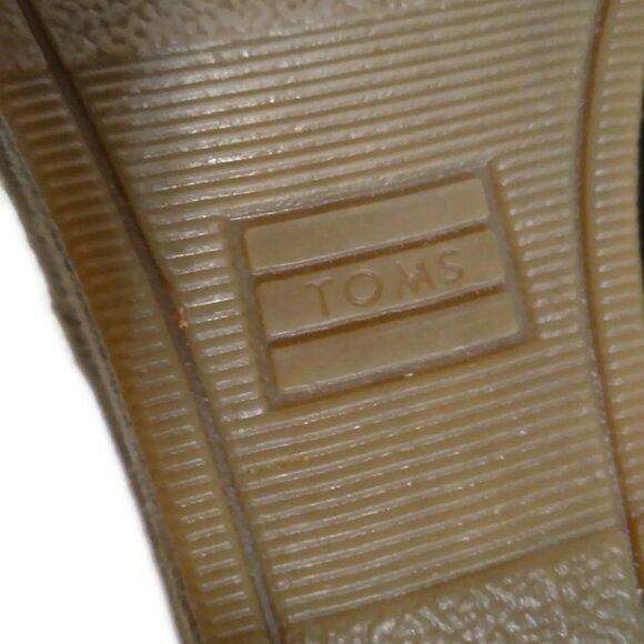 Toms Ankle Boot 8.5 Wedge Comfort Desert Taupe Suede Lace Up Tan - Picture 9 of 10